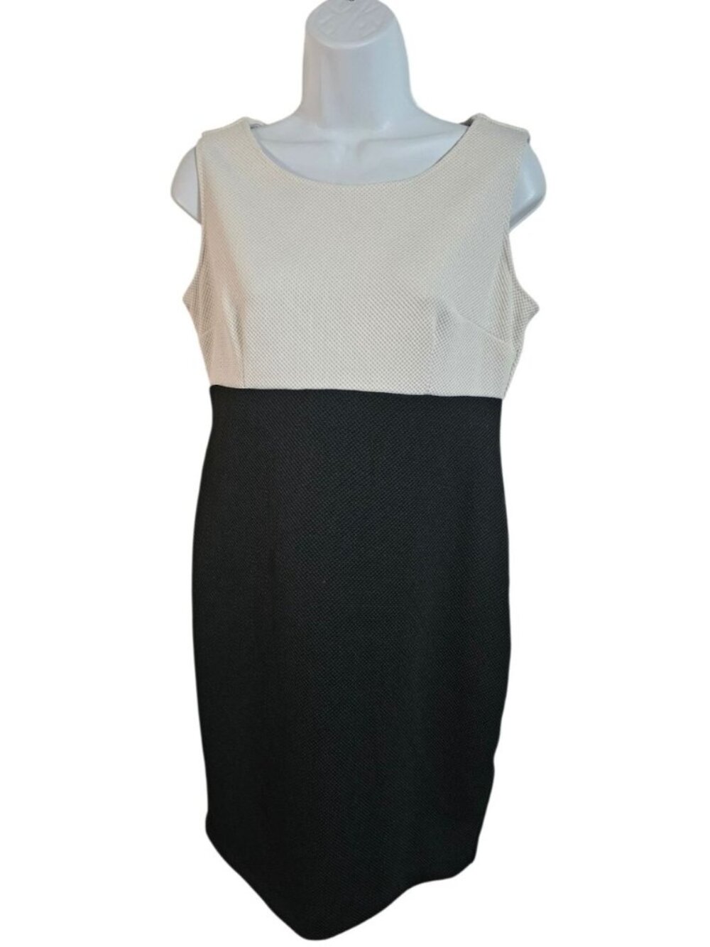 Danny and Nicole Women's 8P Black White Dress Textured Colorblock Career Minimal - Picture 2 of 8